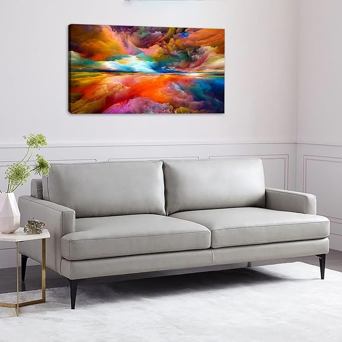 YYYYHPP YP2062 Abstract Wall Art Colorful Clouds Landscape Pictures Canvas Prints Paintings Ready to Hang for Living Room Bedroom Kitchen Home and Office Wall Decor