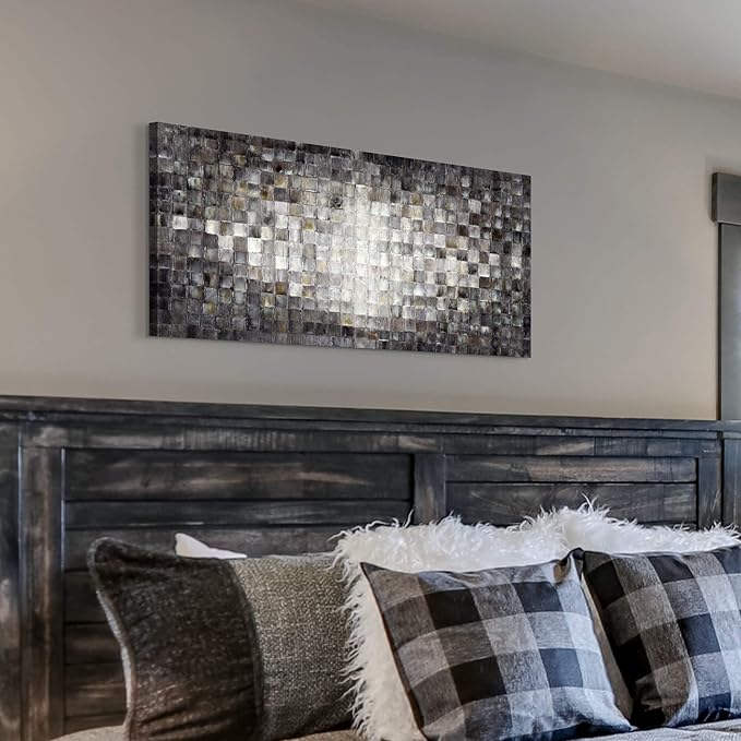 Inpraradiso Large Bedroom Abstract Wall Art: Living Room Modern Picture Square Painting Hand Painted Textured Artwork Kitchen Horizontal Contemporary Canvas Print for Home Office Decor