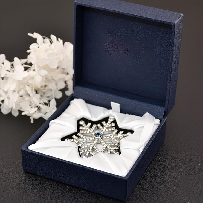 NAZENTI Personalized Christmas Ornaments with Photo, Custom Family Projection Ornament, Christmas Snowflake Photo Projection Hanging, Family Ornament with Picture Inside, Xmas Tree Decor