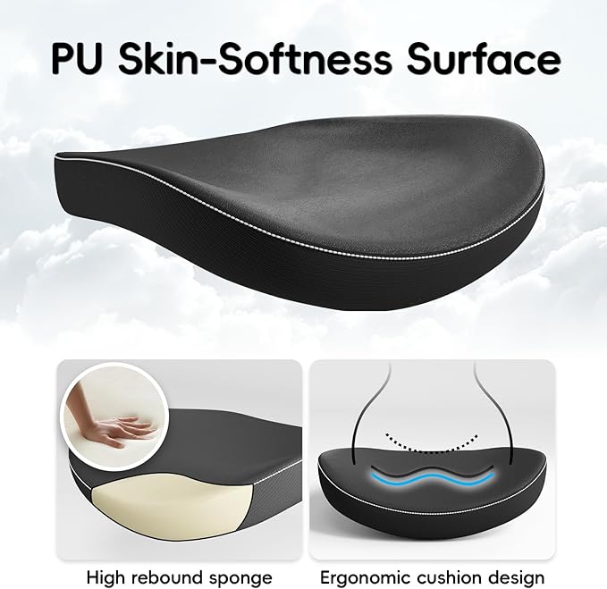 Ergonomic Office Chair-Computer PU Leather X-Shaped Desk Chair-Gaming Chair with Adjustable Flip-up Armrests Lumbar Support Mesh Executive Chair for Long Hours Office (Black-Silver)