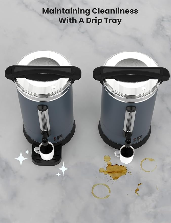 80 Cups Coffee Urn - 12l(3.2 Gallon) Large Coffee Maker,Commercial Coffee Maker - Stainless Steel, Double-Wall Insulated, Quick Brewing - Ideal for Large Events