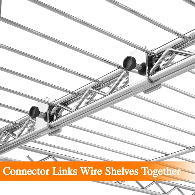 Homdox Heavy Duty Storage Shelves, 4 Tier Wire Shelving Unit, Adjustable Metal Shelves for Storage, Garage Rack Pantry Shelves Kitchen Shelving, 18"x72"x60", Silver Gray