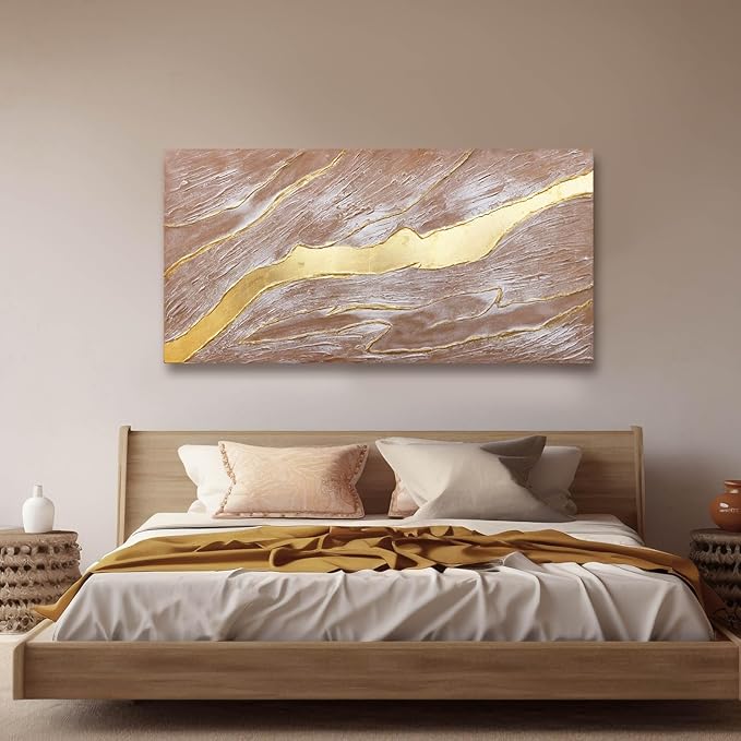 Contemporary Wall Art Abstract Canvas Wall Pictures Neutral Wall Poster Prints 24"x48" Wall Decorations for Bedroom Office Decor