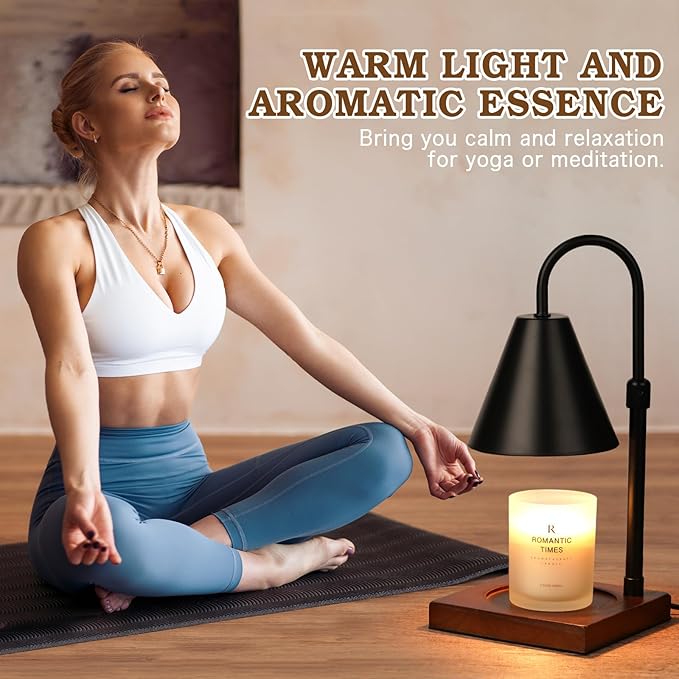 Modern Candle Warmer Lamp 2 Pack, Dimmable Candle Lamp Warmer with Timer, Christmas Gifts for Women Who Have Everything,Gifts for Mom,Adjustable Men's Candle Lamp, Cozy Living Room Bedroom Decor,Black
