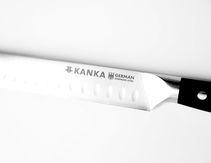 KANKA 12 inch Slicing Carving Knife - Ultra Sharp 1.4116 German Stainless Steel. Premium G10 Hamdle. Gift Box Included