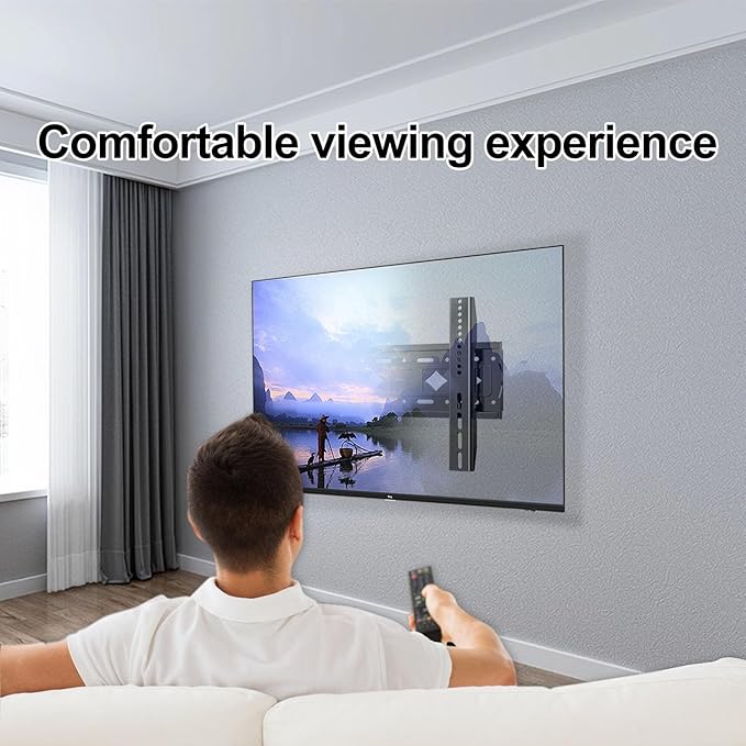 Fixed TV Wall Mount for Most 32-68 Inch 4K,LED, LCD and Plasma TVs,TV Wall Bracket VESA Up to 400x400mm,Weight Capacity 99lbs,Low Profile Wall Mount tv Bracket 40 43 50 55 60 65 Inch