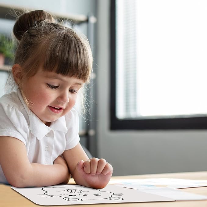 Dry Erase Boards 6 Pack, Double Sided Small Whiteboards with Lines for Kids, Students, Teacher & Classroom Pack, 9"x12" Mini Individual White Boards Lined for Writing Math English Practice