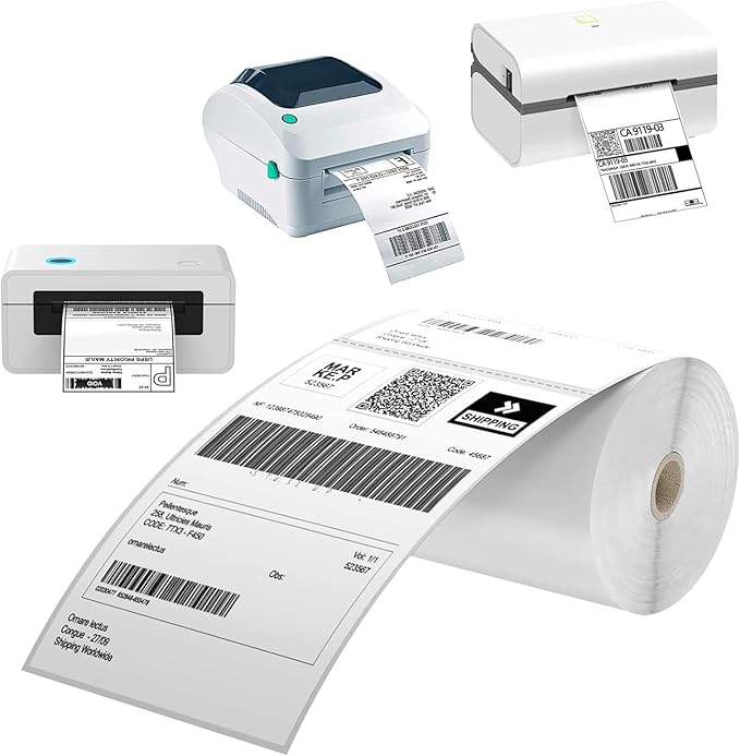 Direct Thermal Labels 4x6-450 Labels/Roll, Thermal Shipping Labels for Zebra 2844 ZP-450 ZP-500 ZP-505,2 Rolls,900 Labels(NOT for DYMO)