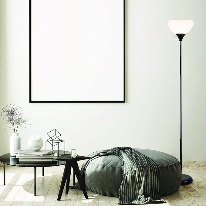 Newhouse Lighting 71-in. Charles Black Modern Standing Lamp NHFL-CH-BK, Floor Lamp for Living Room, Bedroom, and Other Home Decor, Ambient Lighting and Mood Lighting for Office Decor