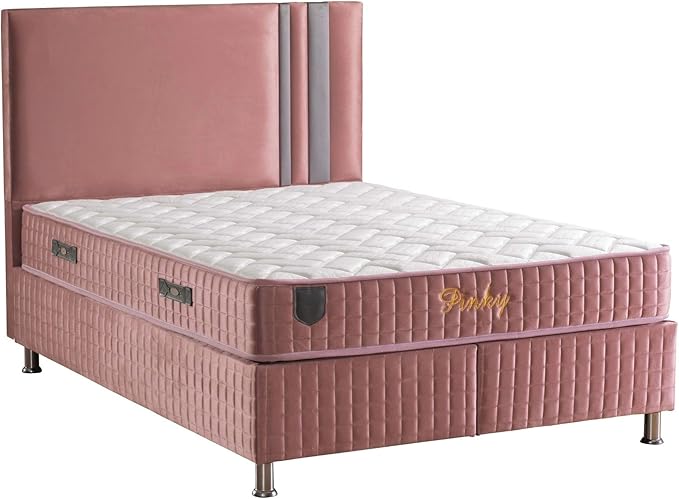 Sweet Home Stores Level Pink 9" Full Hybrid Mattress – Medium Firm Feel, Pocket Coil Support, CertiPUR-US® Certified, Fiberglass-Free, Modern Pink Cover, Made in USA, Bed in a Box