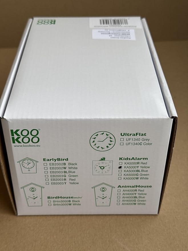 KOOKOO KidsAlarm Yellow, with 5 Different Farm Animals and Their Wake-up Calls (Natural Field Recordings)