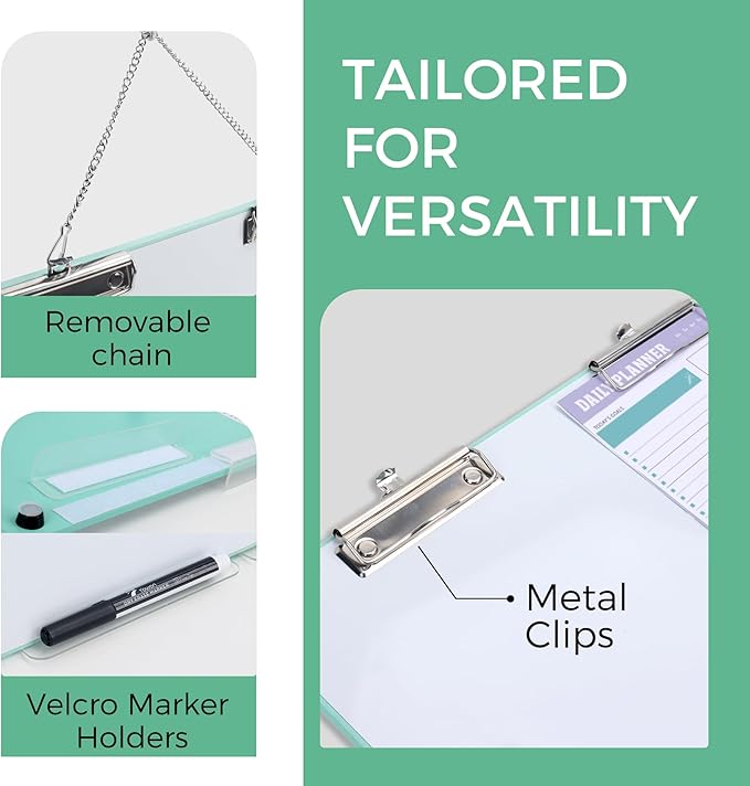 Large A3 Writing Easel Desk Adjustable Dry Erase, Keyboard Stand for Desk, Learning Portable Clipboard Magnetic, White Board Dry Erase Wall Hangable, Slant 18°/13° for Teachers & Students, Mint Frame