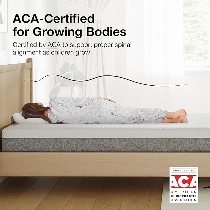 Novilla Twin Size Mattress, 6 Inch Twin Mattress for Kids, Gel-Infused Memory Foam Mattresses in a Box for Pain Relief & Enhanced Support & Cooling Sensation, CertiPUR-US Certified