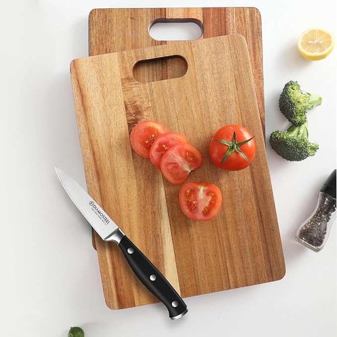 Knife Set 3-Piece, Include Chef & Santoku & Paring Knife, Professional High Carbon Stainless Steel Knives Set for Kitchen with Ergonomic ABS Handle Elegant Box