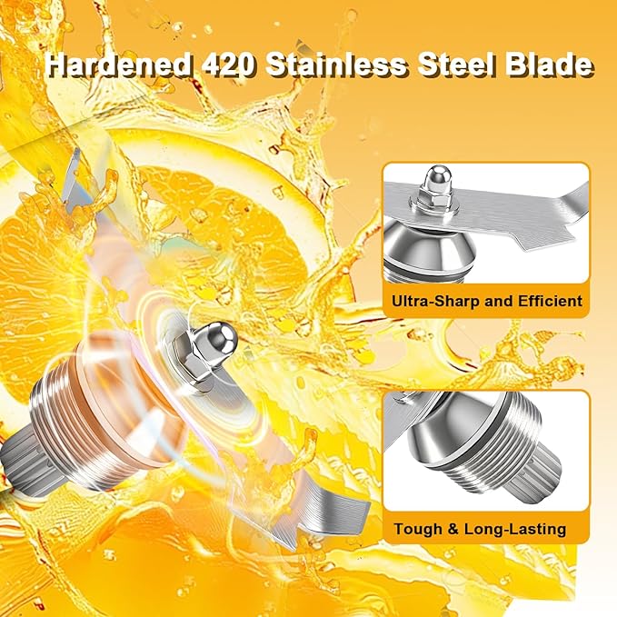 Advance Blade Assembly with Enhanced 420 Stainless Steel Blades Compatible with Vitamix Quiet One Series Barboss Blender Station Drink Machine Replace#: 015990 15990