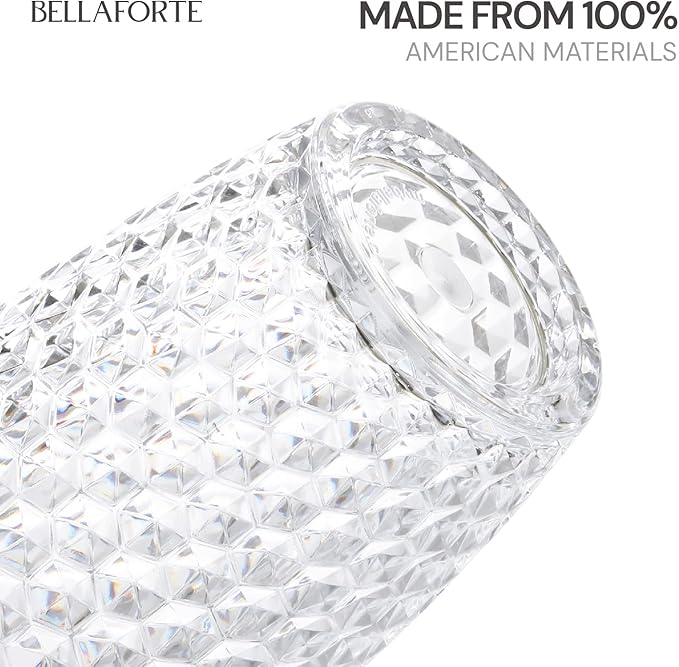 BELLAFORTE Shatterproof Tritan Plastic Tall Tumbler, 19oz Drinking Glasses Set of 4 - Laguna Beach Unbreakable Outdoor Drinkware for Party, Poolside, Indoor Use - Dishwasher Safe, BPA Free - Clear