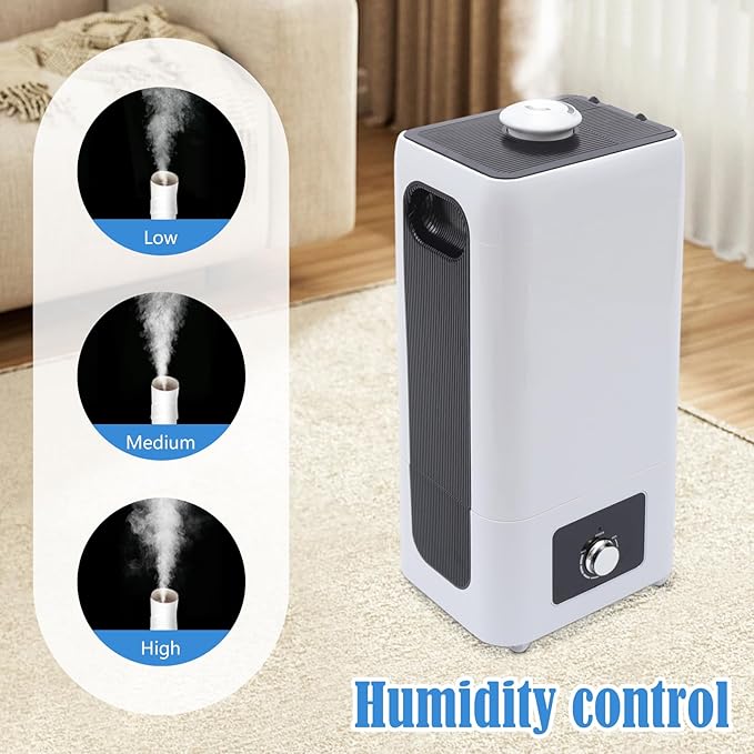 Commercial Humidifiers, Humidifiers for Large Room, 6.29Gal Whole House Humidifier for Home 2100ft², Large Ultrasonic Cool Mist Humidifier with Extension Tube for Home, Greenhouse, Office