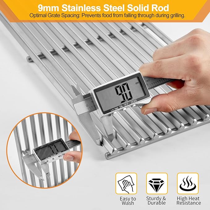 Grill Grate Replacement Parts for Blaze Grill 3, 4, 5 Burner Blaze Grill Models,18 x 7-3/8(3/8" Triangle Rod 4 PC)