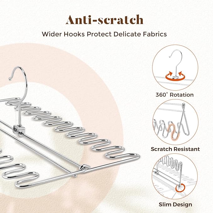 HOUSE DAY Closet Organizers and Storage, Tank Top Hangers, Rotatable Bra Organzier for Closet, Max 24 Storage Capacity Sport Bra Holder, Metal Space Saving Hanger 1 Pack - Dorm Room Essentials