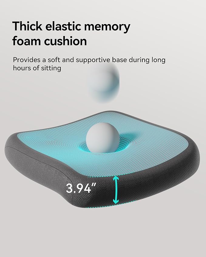 Hbada P1 Ergonomic Office Chair, Desk Chair with Adjustable Lumbar Support, Home Office Desk Chair with 2D Headrest, Flip-up Armrest, Swivel Computer Chair, Black