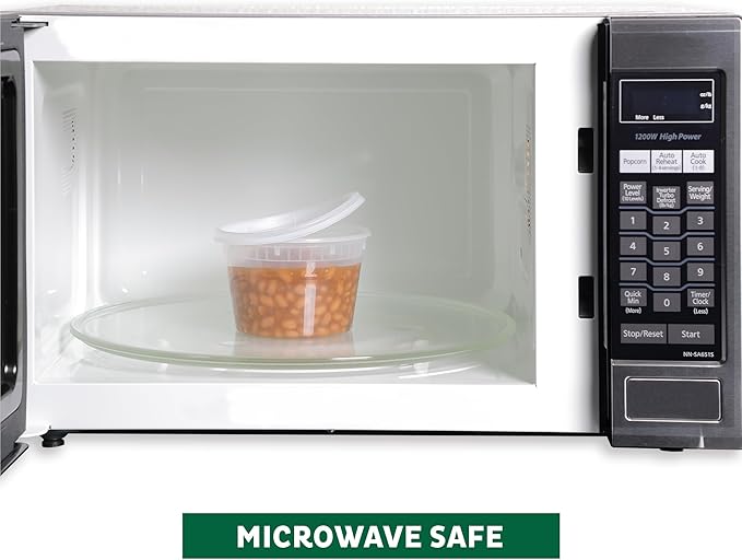 Freshware Food Storage Containers [50 Set] 16 oz Plastic Deli Containers with Lids, Slime, Soup, Meal Prep Containers | BPA Free | Stackable | Leakproof | Microwave/Dishwasher/Freezer Safe