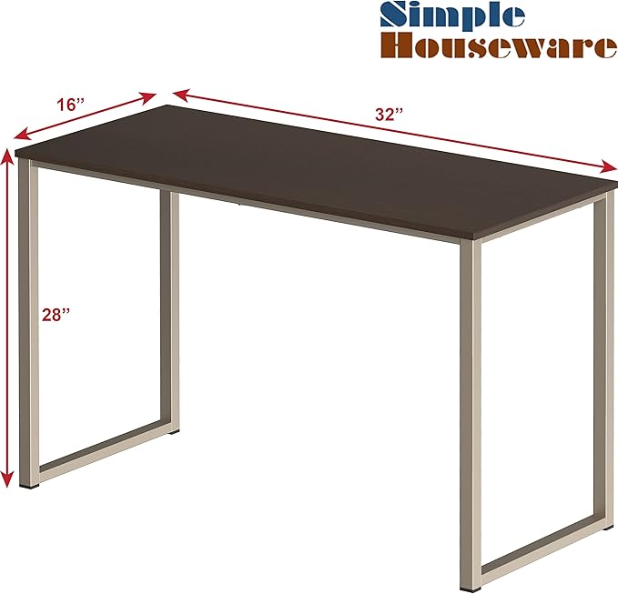 SHW Mission 32-Inch Home Office Computer Desk, Espresso