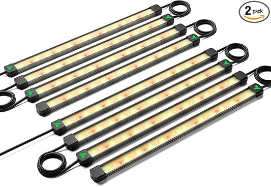 VIVOSUN Lumaray LED Grow Light Bars 16”(8-Bar), Full Spectrum Side Lighting with 60% Red Light up to 25% Yields for Grow Tents, Greenhouses, Magnet Reliability Upgraded, SGS Compatible