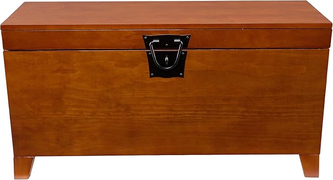 SEI Furniture Pyramid Storage Trunk Coffee Table, Mission Oak