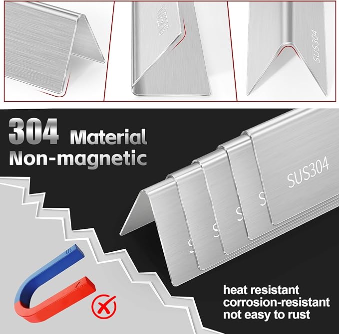 GasSaf 21.5" Grill Flavorizer Bars for Weber Genesis Silver A, 304 Stainless Steel Flavorizer Bars for Spirit 200, E/S200, E/S-210, Spirit 500 (Side Burner Knob), Replacement Parts for Weber 7534 7535