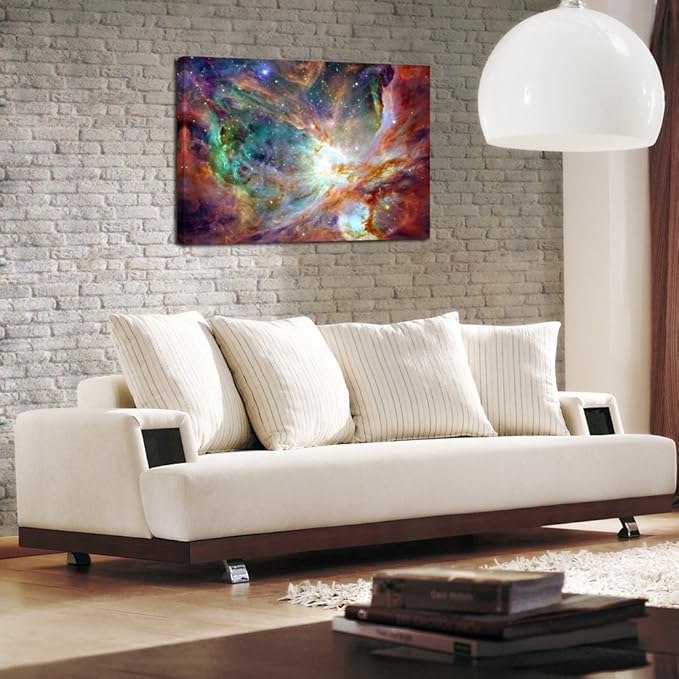 KREATIVE ARTS Canvas Prints Wall Art Cosmic Cloud Stars Nebula Night Sky Picture by NASA Modern Wall Decor Home Decoration Stretched Gallery Canvas Wrap Giclee Print Ready to Hang 24''x36''