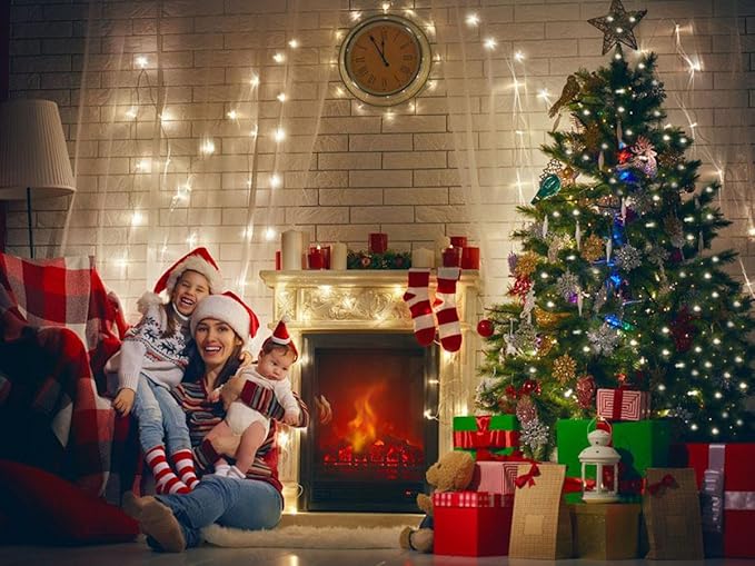 Decute 300Led 99FT Copper Wire Christmas Fairy String Lights Dimmable with Remote Control Starry Lights with UL Cerficated Decorative for Party Wedding Bedroom Yard Christmas Tree Warm White