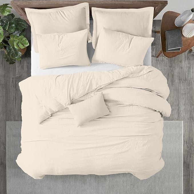 Kotton Culture 1 Pc King Size Duvet Cover Only -100% Egyptian Cotton Sateen 600 Thread Count Ultra Soft Premium Durable Comforter Cover Zipper Closure & Corner Ties (Butter, King 102"x94")