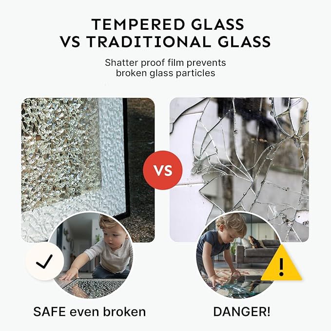 68x20 Frameless Full Length Silver Coating Mirror w/Distortion Free, HD Reflection &Anti Desilvering, Tempered Glass & Shatter Proof Film Doubling Safety, Easy Setup w/Stand, Wall/Standing