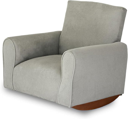 Kid Rocking Chair for Toddlers, Child Chair for Little Kids, Upholstered Toddler Armchair for Children, Comfy and Cute Little Kid Chairs (Rockers, Grey)