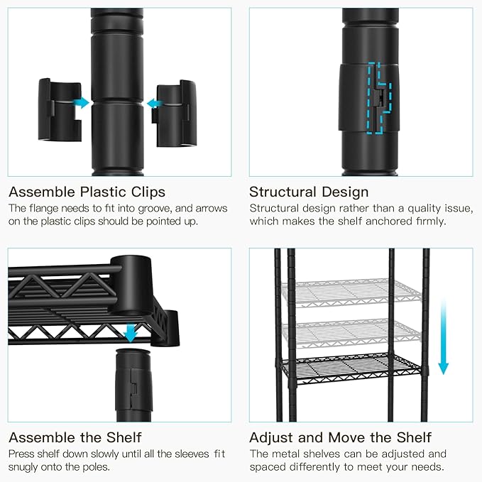 FUTASSI Heavy-Duty Portable Closet, 30"W x 14"D x 76"H, Black, Carbon Steel