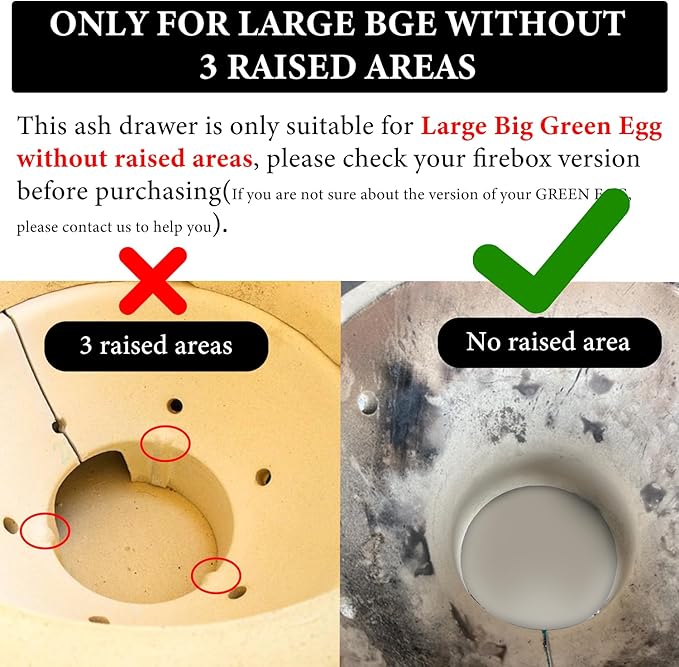 Upgrade Ash Drawer Accessories for Big Green Egg Large (Version After 2022)-BGE Replacement Parts Ash Clean Tool-Stainless Steel