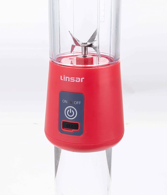 Portable Blender (Red) for Shakes and Smoothies with Durable Stainless Steel Blades for Powerful Blending Performance, USB Rechargeable for Office, Gym, Kitchen and travel
