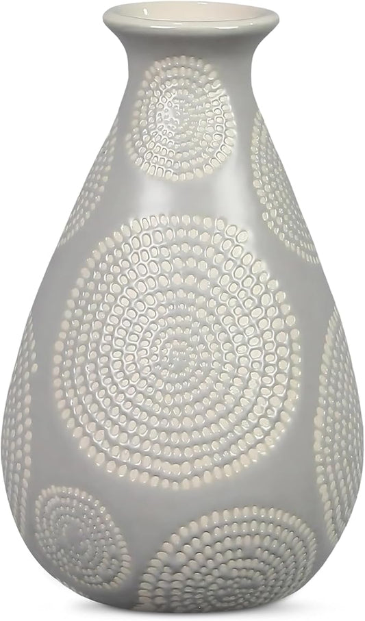 Young's Inc Ceramic Vase, Boho Style Vases for Flowers, Minimalist Vases for Centerpieces, Entryway, Home Decor, Table, Living Room Decor, Shelf Décor