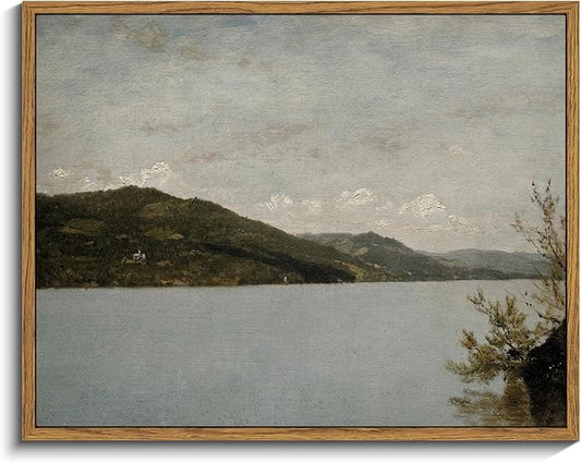 InSimSea Framed Canvas Wall Art Vintage Decor, Home Decor Classical Landscape Paintings Artwork, Vintage Nature Decor, Retro Wall Decoration for Bedroom Living Room Bathroom, 11"x14"