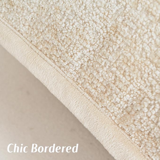 FUTEI Beige Chenille Throw Pillow Covers 26x26 Inch Set of 2,Soft Cozy Bound Edge Design Euro Pillow Sham,Home Decor for Couch Bed Living Room