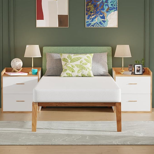 PayLessHere 6 Inch Gel Memory Foam Mattress Medium Firm Mattresses CertiPUR-US Certified Bed-in-a-Box Pressure Relieving Twin XL Size,Fiberglass Free，White