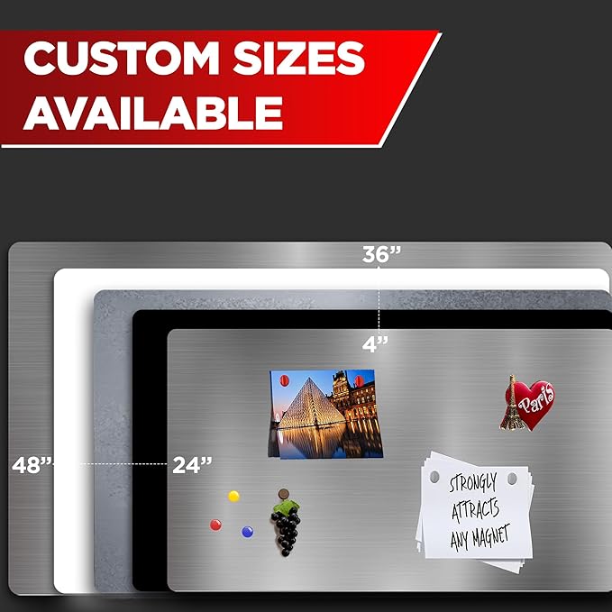 Diamond Life Magnetic Board - Memo & Vision Board for Home, Office, and Classroom - Magnet Board for Kids - Pre-drilled Mounting Screws Included (White 16"x24")