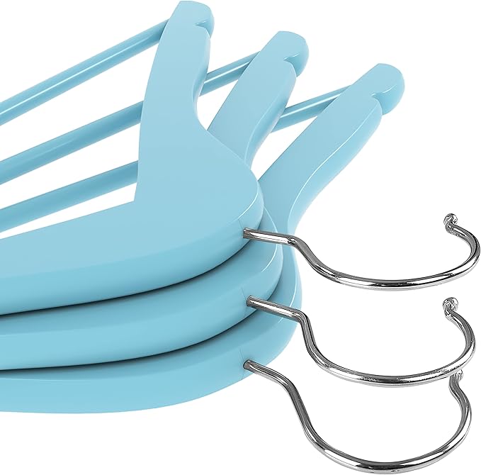 Utopia Home Premium Wooden Hangers 20 Pack - Durable & Slim Coat Hanger - Suit Hangers with 360-Degree Rotatable Hook - Wood Hangers with Shoulder Grooves (Light Blue Color)