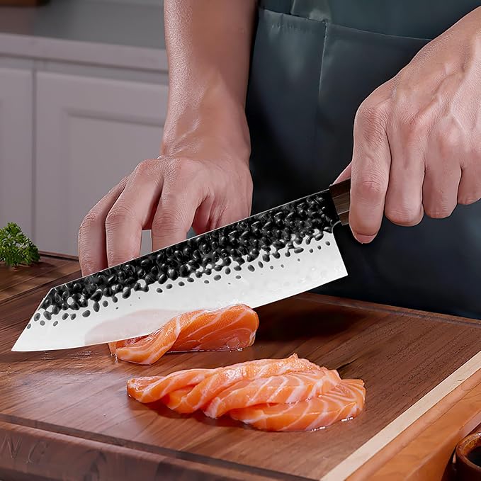 8.5 inch Kiritsuke knife Japanese 9cr18mov High Carbon Chef Knife, Sushi Knife for Meat, Fish, Fruit, Vegetable with Gift Box