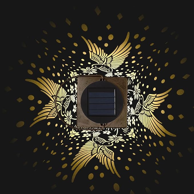 2 Pack Bronze Solar Lights Outdoor Waterproof Decorative - Gifts for Women Mom Grandma, Hummingbird Garden Decor for Yard, Patio,Backyard, Porch , Garden (Hummingbird)