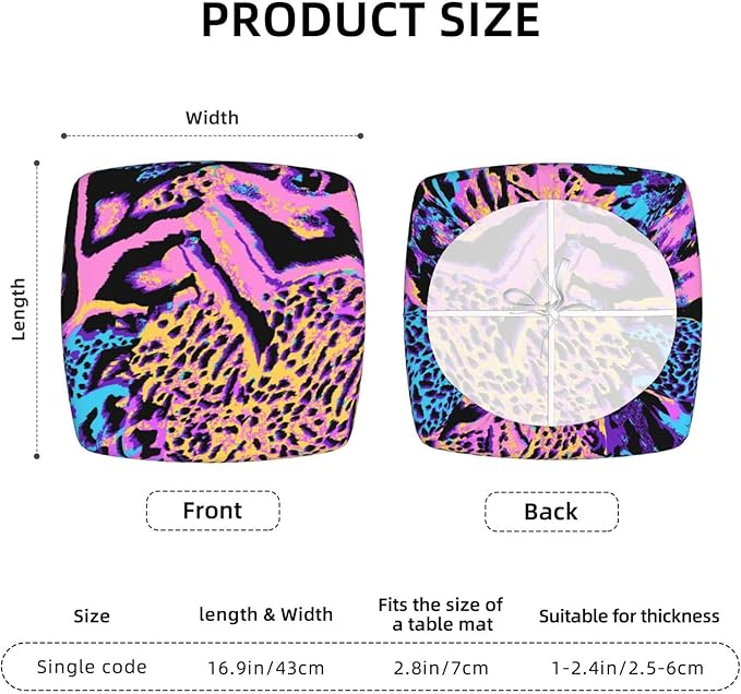 Seat Covers for Dining Room Chairsset of Set of 4, Colorful Pink Leopard Camouflage Stretch Chair Seat Covers Cushion Slipcovers for Kitchen Office