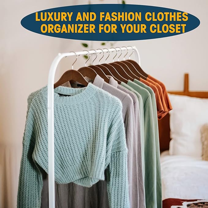 Wooden Hangers 30 Pack,Clothes Hanger for Daily Used,Coat Hanger for Closet,Heavy Duty Wood Hangers for Suit, Shirts, Jackets, Dress, Pant (Walnut)