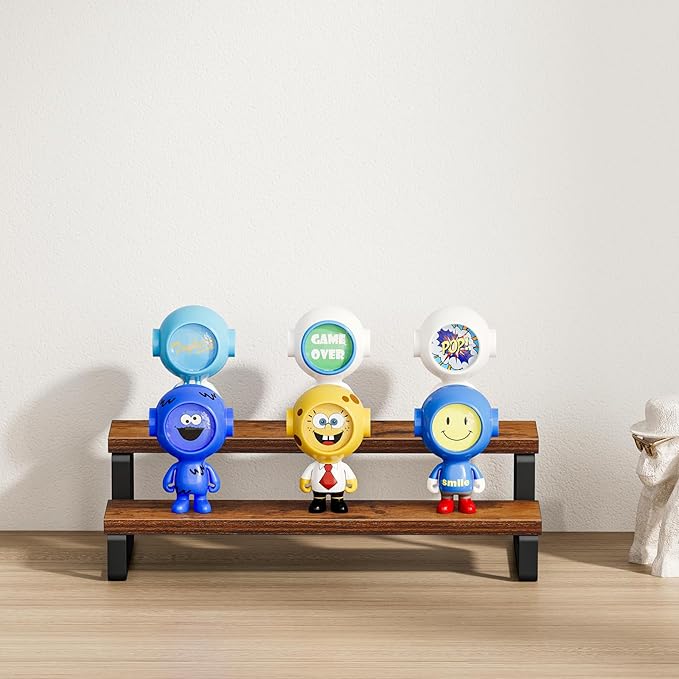 Giikin 2 Tier Display Riser Stand, Wooden Display Stand Perfume Organizer Stand Cupcake Stand Holder, Tiered Display Stand Risers Display Shelf for Home and Shop