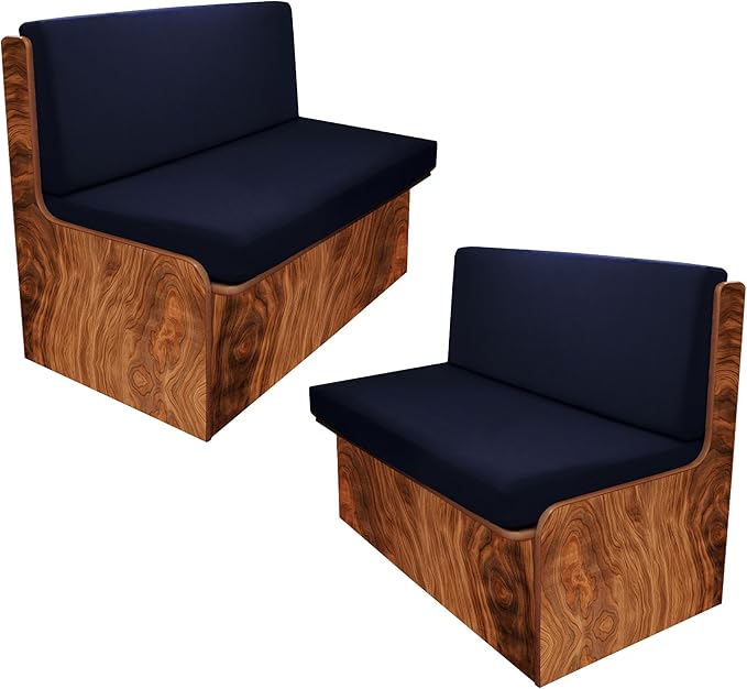 Rv Dinette Cushion Covers,Printing Stretchable Camper Cushion Cover,RV Cushion Slipcover,Rv Couch Cover Replacement for RV Camper Car Bench,2 Backrest Covers and 2 Bench Covers (Navy Blue)