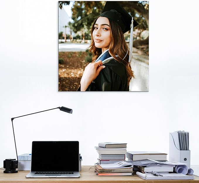 Custom Graduation Canvas Prints with Your Photos,Graduation Decorations, Personalized Graduation Canvas Wall Art Gifts Idea for Daughter, Son, Sibling or Friend (24" X 24")